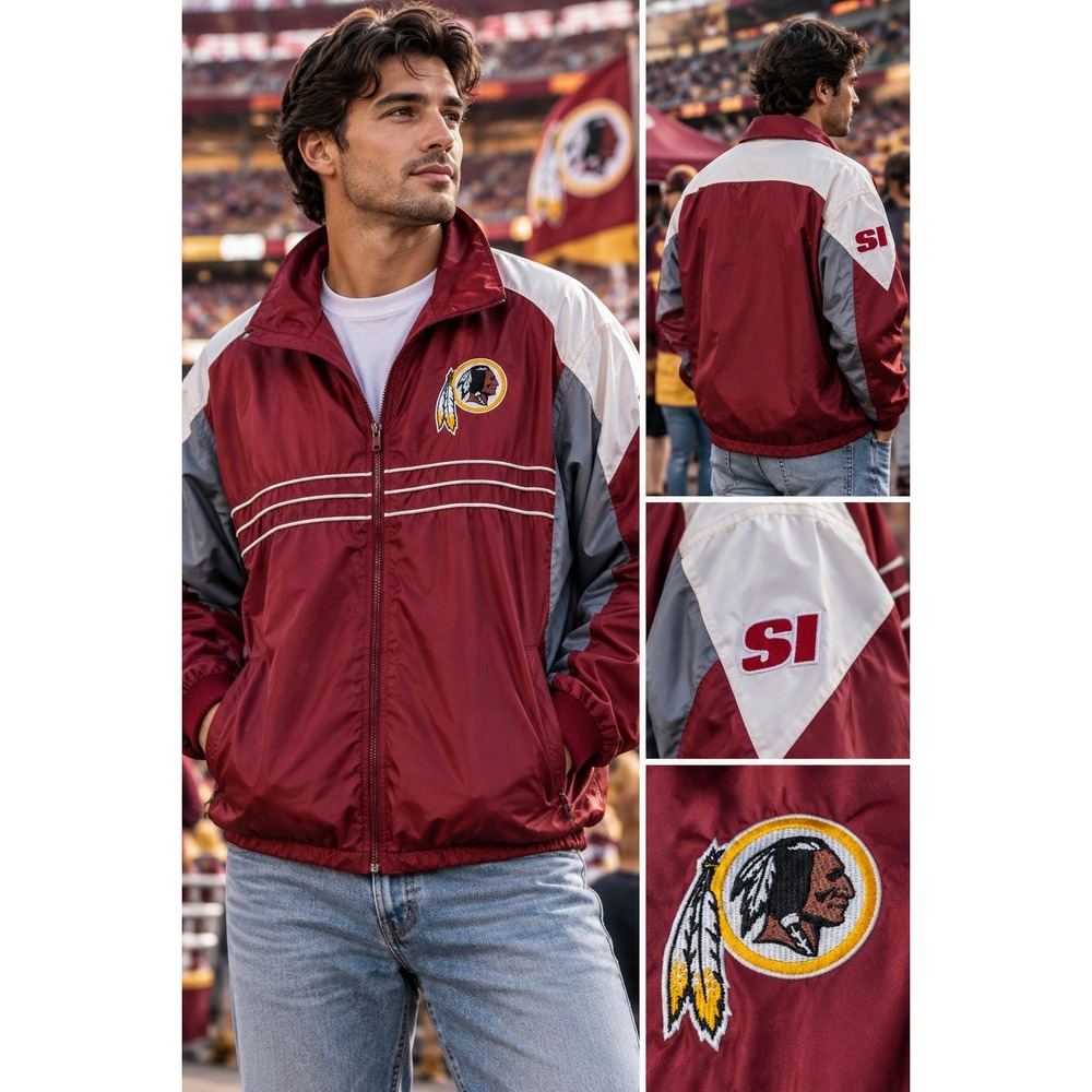 Vintage Sports Illustrated NFL Washington Redskins Large Windbreaker Rare 1624